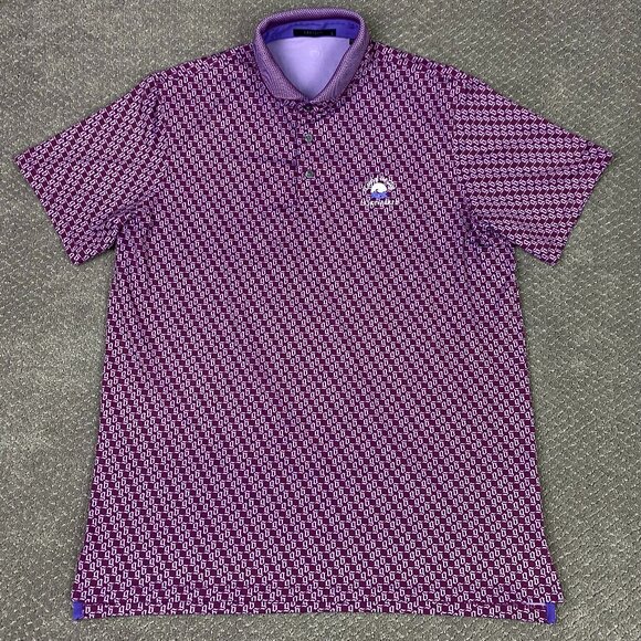 Greyson Polo Shirt Men's Large Wolf Tails Meadowsweet Golf Performance - Picture 2 of 11